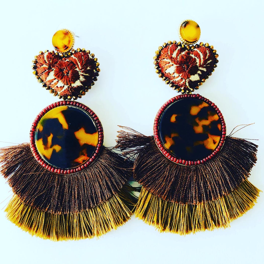 brown earring
